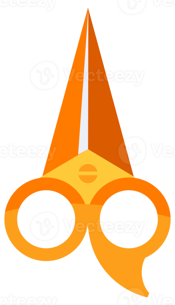 Scissors set with handles. Stationery scissors. Grooming equipment for beauty coiffure. png