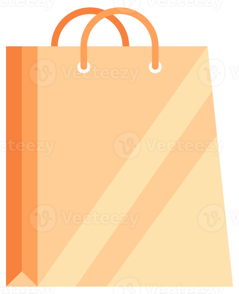 Shopping bag paper craft eco package. Recyclable paper bags. illustration png