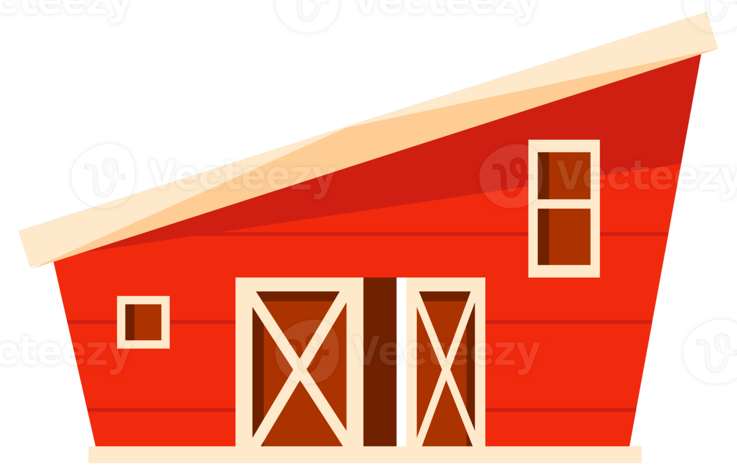 Collection of countryside barns showing different architectural styles png