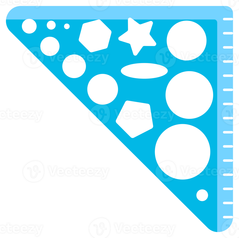 Ruler, Triangle Ruler, Protractor for School and Business. Illustration png