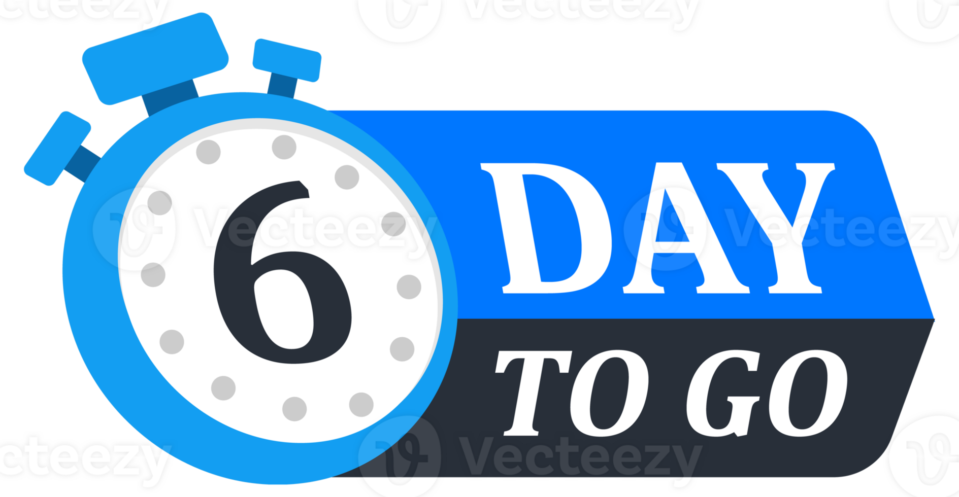 Collection of countdown badges showing numbers 1 to 10 days left, styled with stopwatch icons png