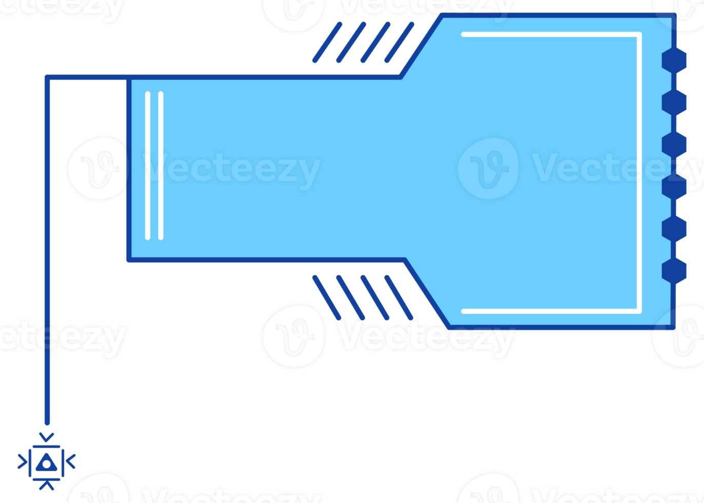 Blue futuristic HUD Heads-Up Display interface elements with various geometric shapes. Sci Fi User Interface for Gaming UX UI. illustration png