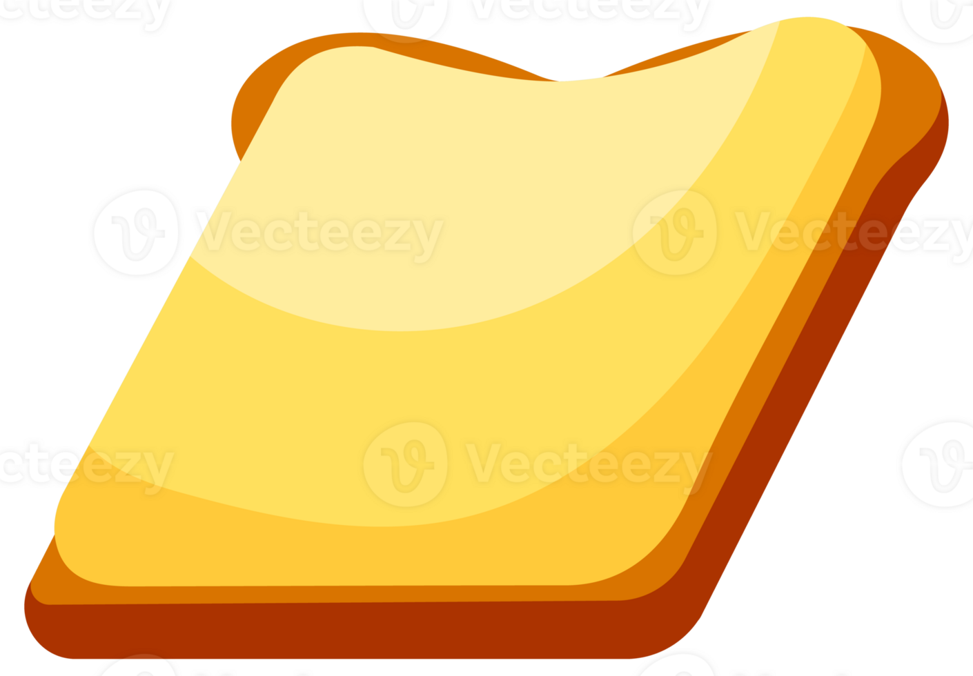 Butter being spread on toast with a butter knife and a butter curl, depicting a breakfast scene png