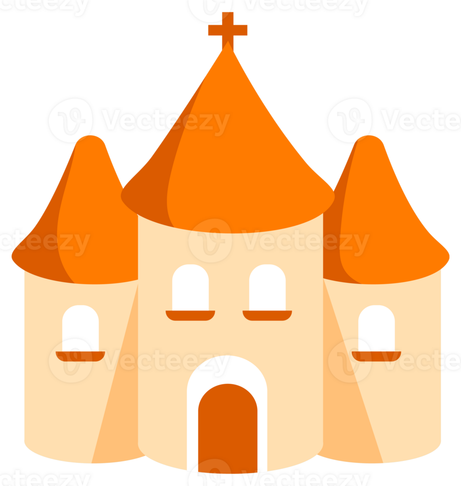 Church icons set. Religion Architecture buildings with glass windows png