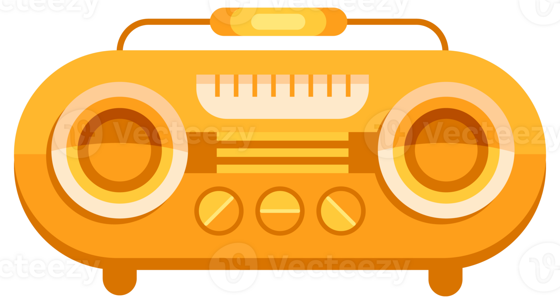 Four different types of audio devices illustrating the evolution of music broadcasting technology png