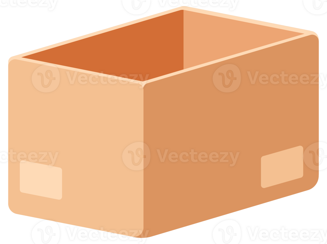 Delivery, Shipping packaging open and closed box. Mail containers in various shapes. illustration png
