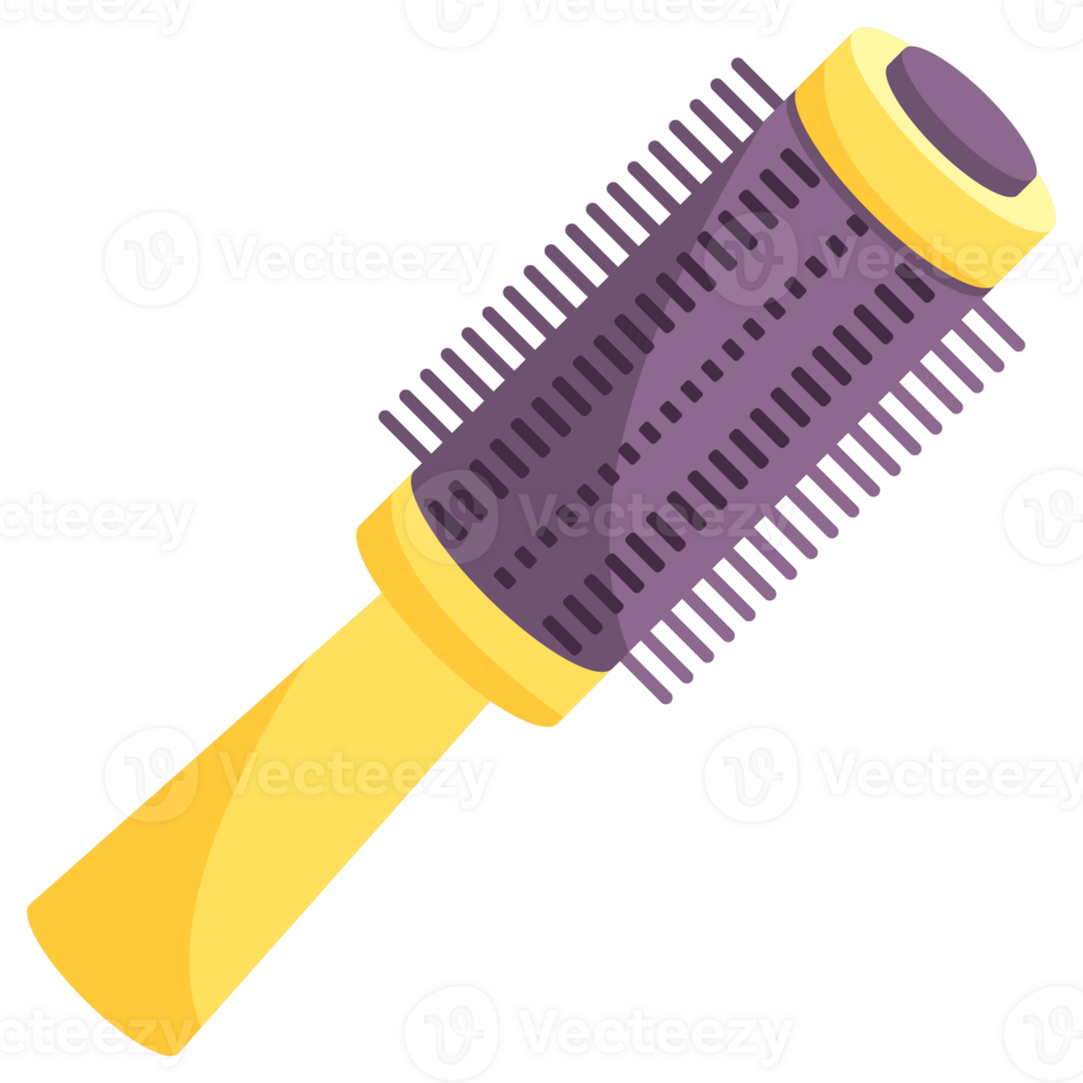 Set hairbrushes and professional comb for hair styling. Stylist and beauty salon tools png