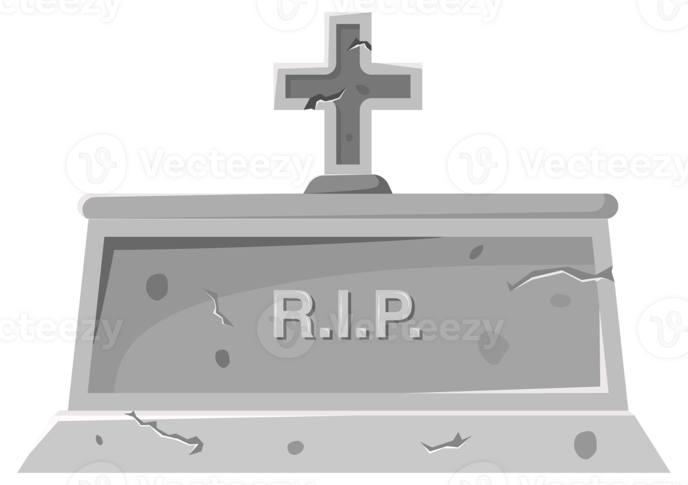 Cemetery graves and gravestones. Tombstone shape. Funeral elements rip cemetery. illustration png