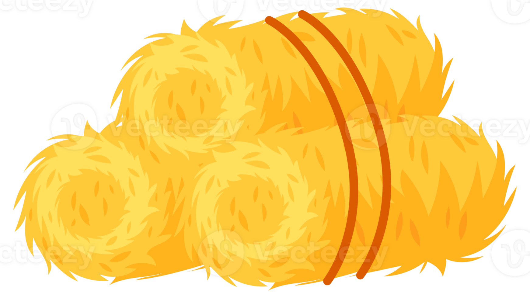 Hay bales Set. Haystack, rural hay rolled. Farm rural natural hay png
