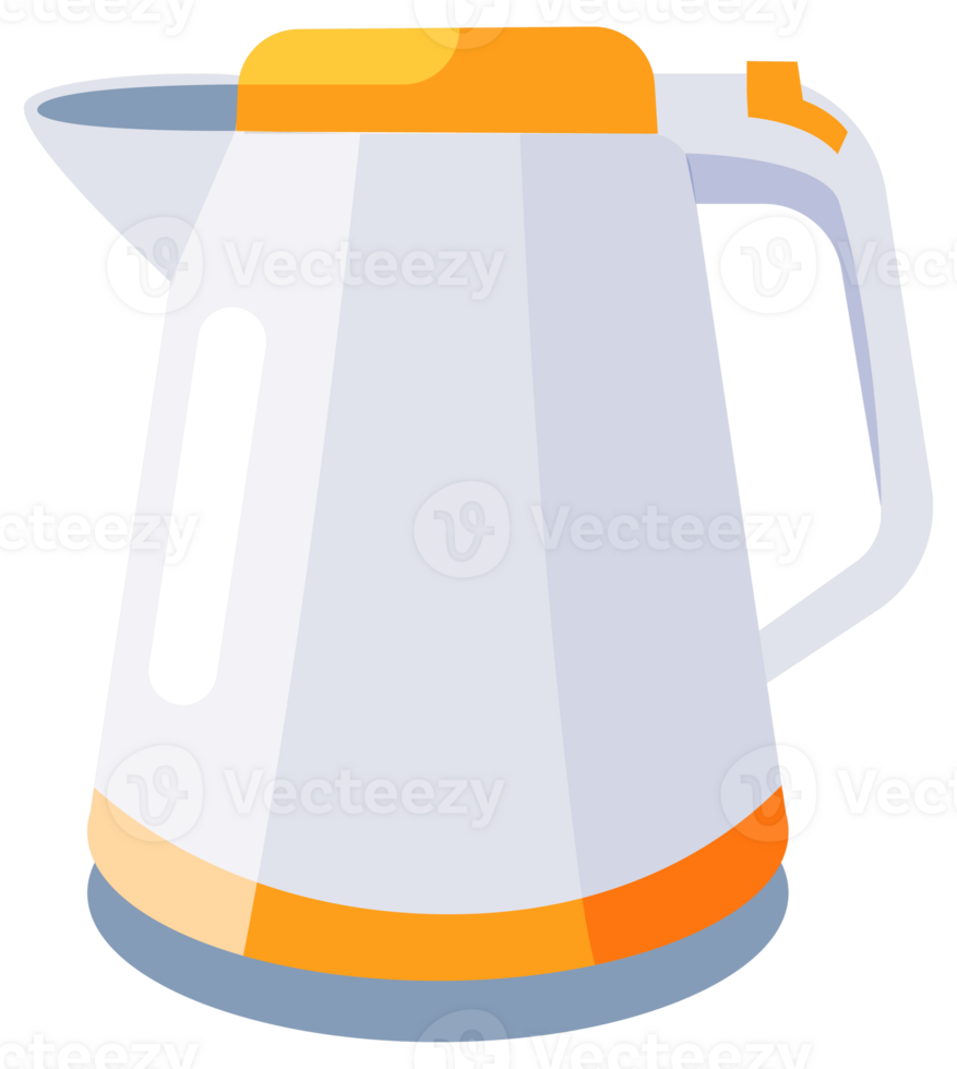 Tea kettles set. Kitchen tableware collection. Electric teakettle. Classic porcelain teapot png