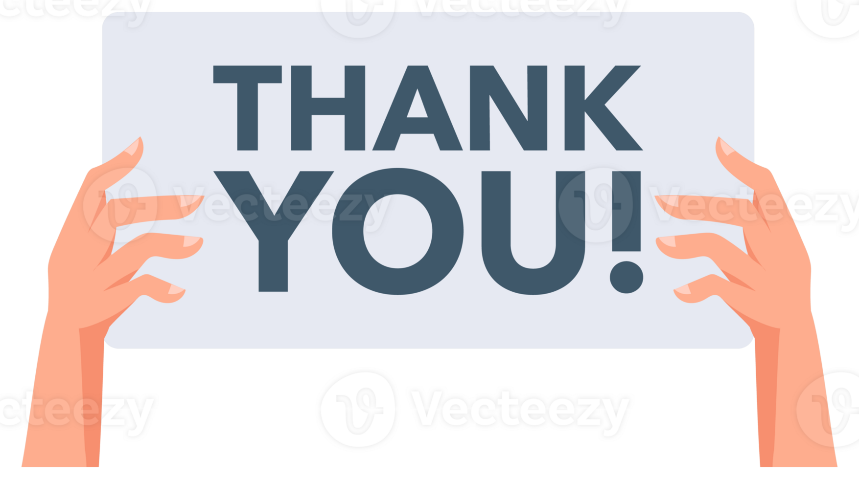 Hands holding signs with thank you text showing appreciation png