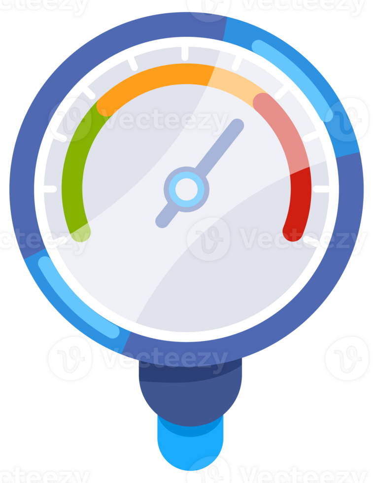 Set of colorful round manometers measuring pressure with arrow showing different values, industrial device for measurement of pressure in pipes or tanks png