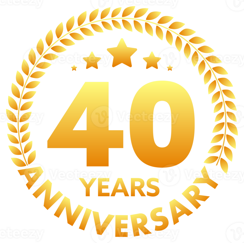 Anniversary icon set with laurel wreath. 10, 20, 30, 40 ,50, 60, 70, 80, 90, 100 years jubilee. Celebration anniversary event. stock illustration png