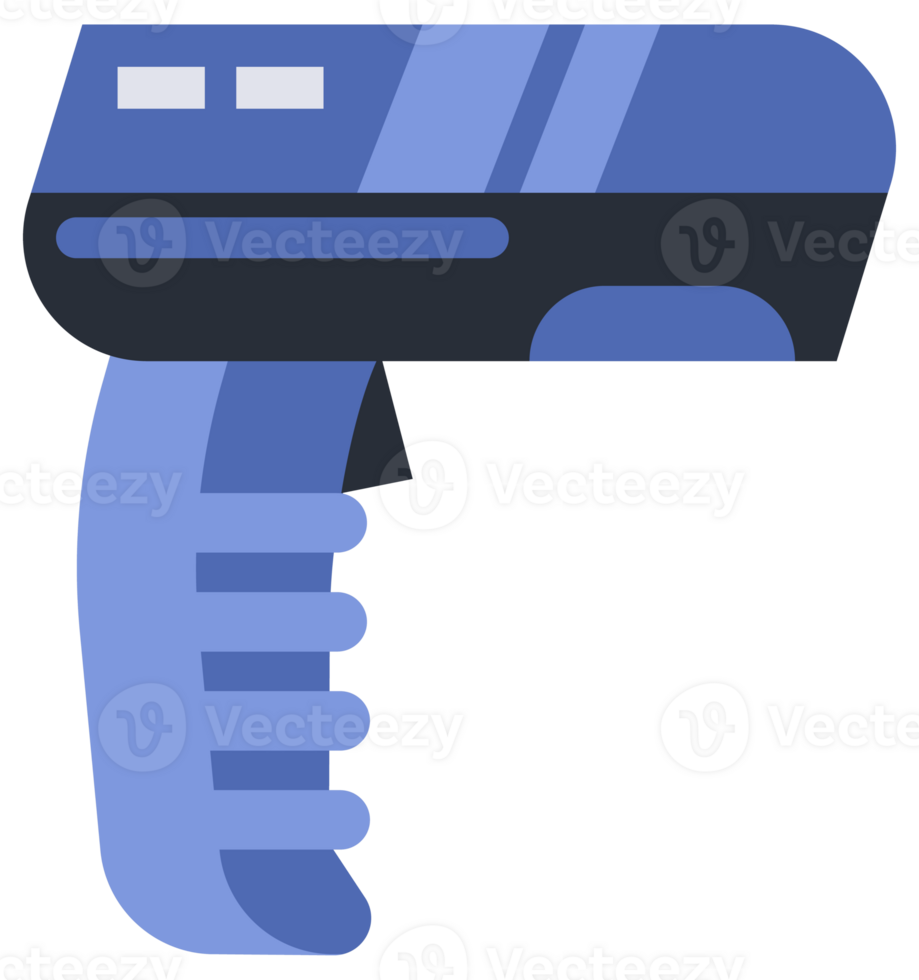 Collection of modern electronic devices scanning barcodes using laser beams in a simple flat illustration style. png