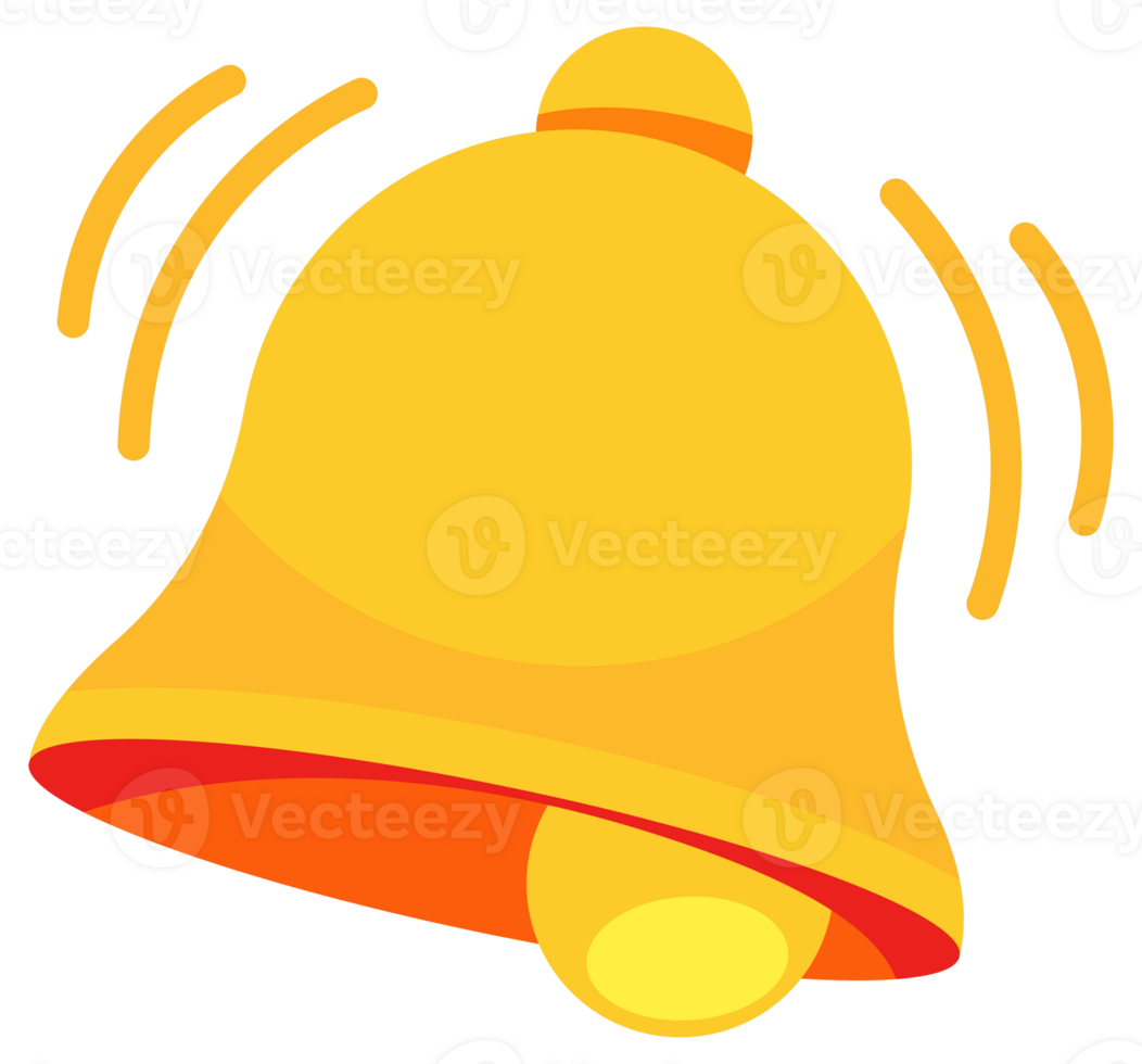 Notification bell icon set. Incoming inbox message. Social media reminder. illustration png