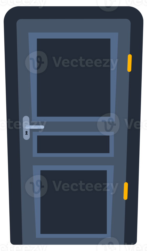 Door Closed and open classical interior. Doors Frame set. illustration png