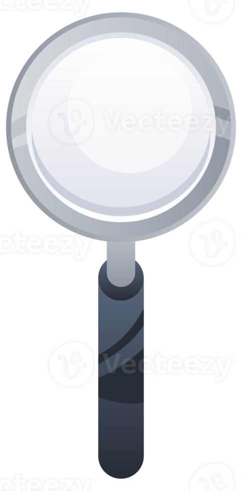 Magnifying glass set. Render minimal transparent. Magnify lupa, zoom equipment. Search concept. png