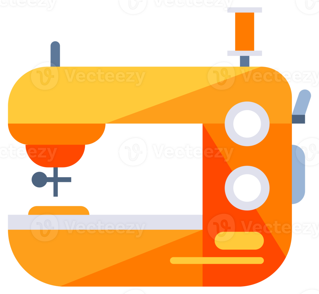 Sewing Machine Set. Mechanical devices for stitching fabric. Fashion pin craft needlework png
