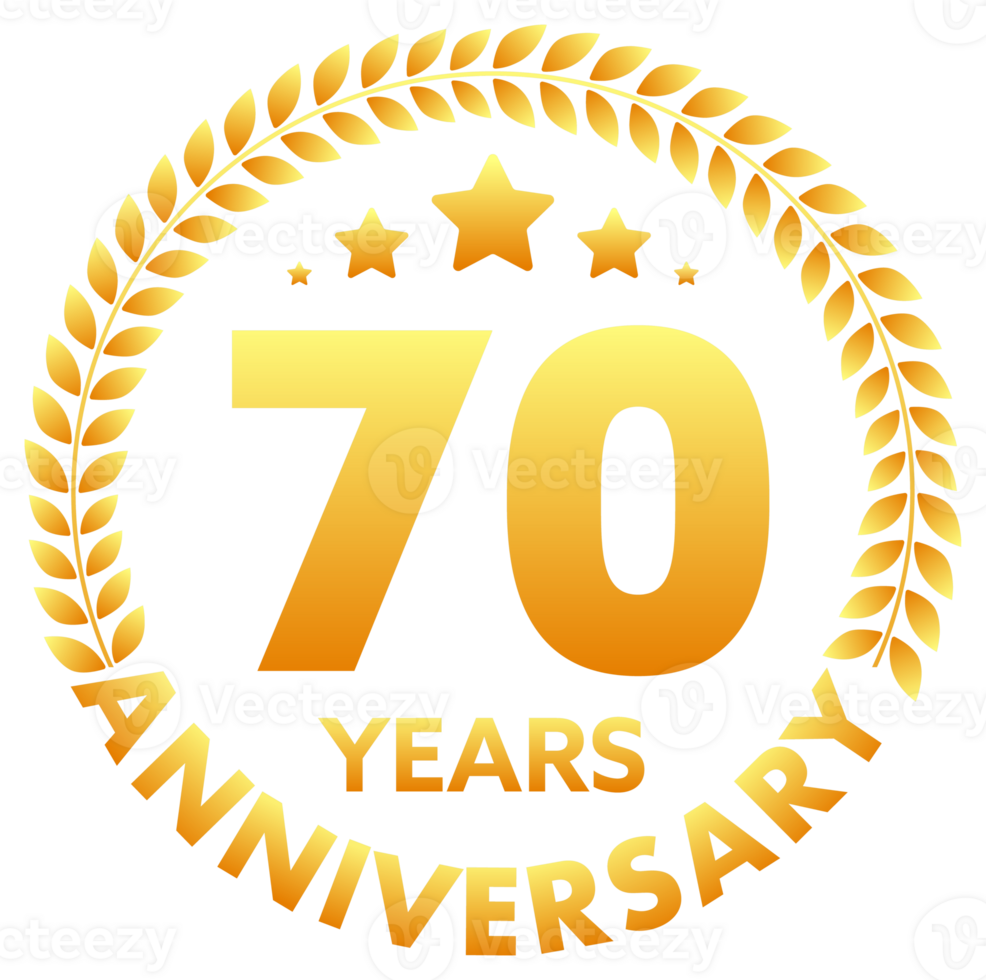 Anniversary icon set with laurel wreath. 10, 20, 30, 40 ,50, 60, 70, 80, 90, 100 years jubilee. Celebration anniversary event. stock illustration png