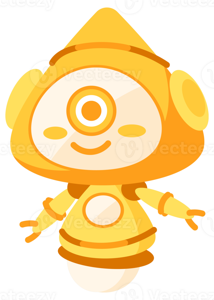 Robot toy. Happy funny cartoon childish robots. Childish futuristic bot. png