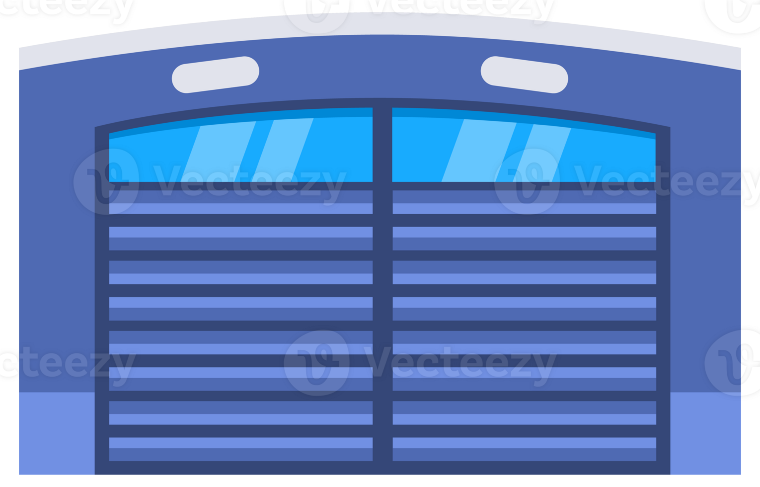 Garage door gates set. Roll cartoon garage for car house storage. Warehouse shutter metal rollers. png