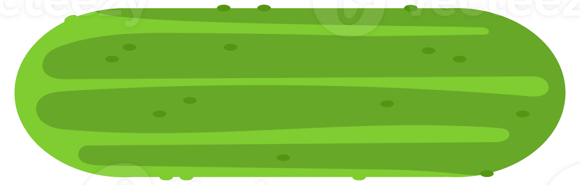 Different parts of a cucumber, whole, sliced and cut, isolated on white background png