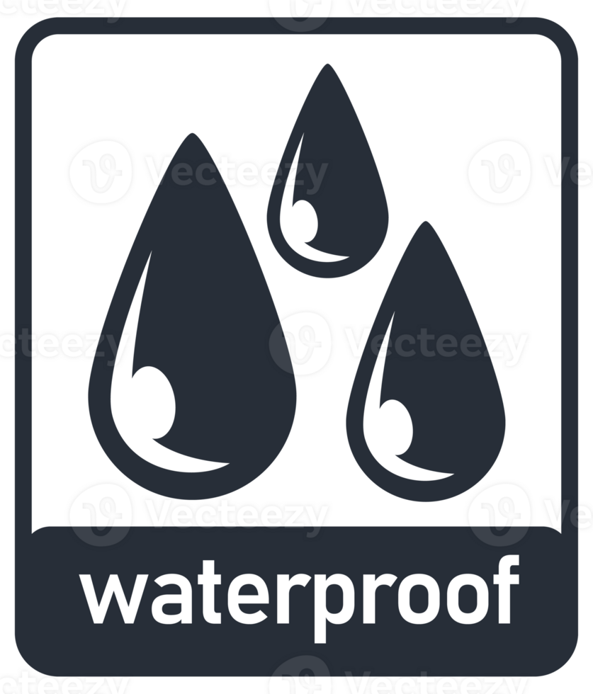 Waterproof icons. Water Proof sign. Water protection, liquid proof protection. illustration png