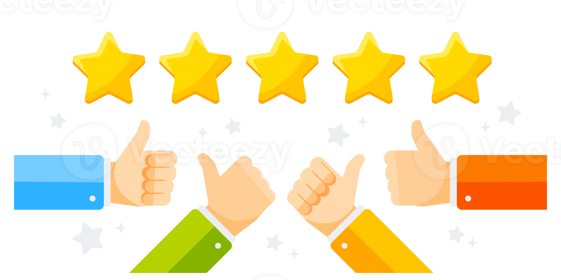 People hands giving thumbs up. Service rating, feedback png