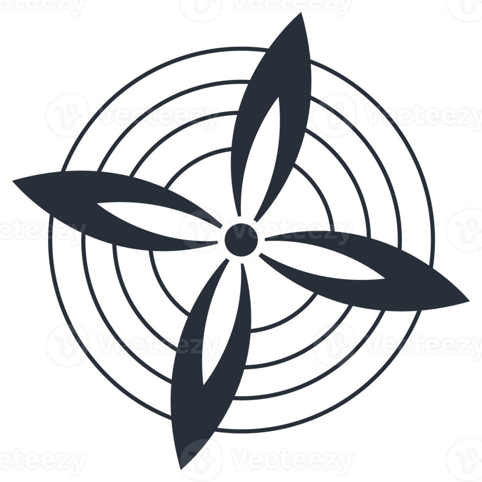 Airplane propellers and motor blades. Plane propellers set. Symbols fan rotating. png