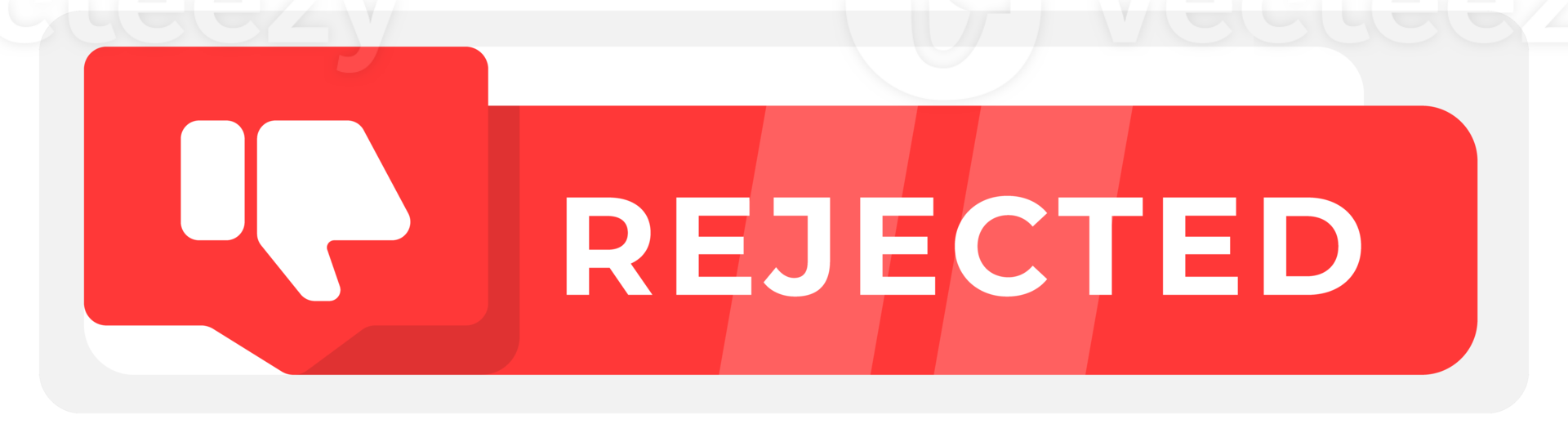 Approved and Rejected stamps in a flat design style, ideal for web approvals or rejections, quality control web elements, and digital decision-making graphics png