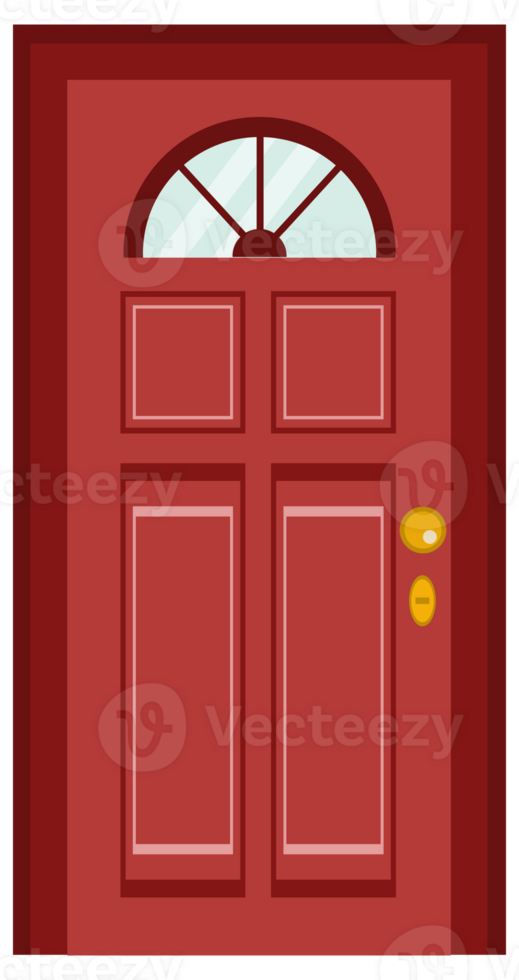 Set Colorful front doors to houses. House facade or room entry. illustration png