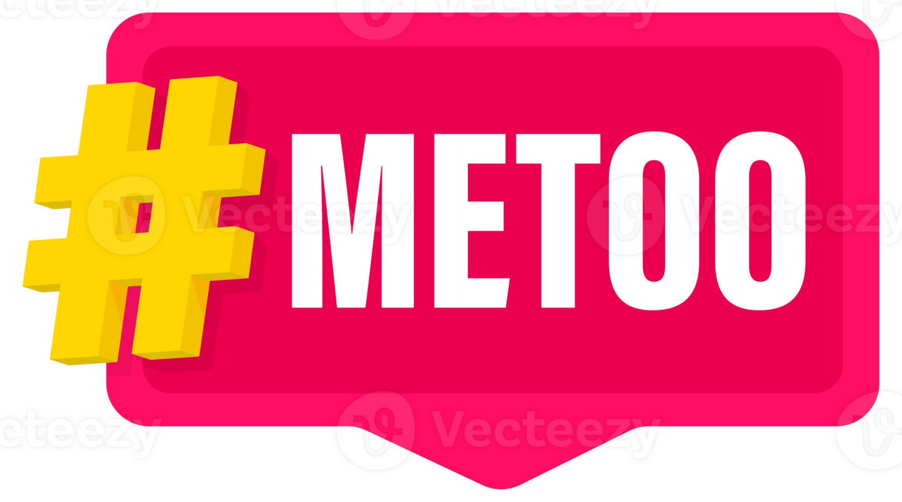 Set of hashtag metoo badges showing support for victims of sexual harassment png