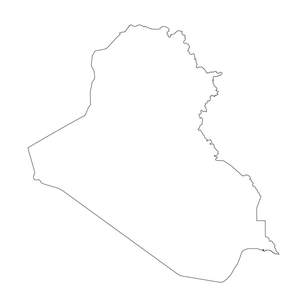 Iraq blank outline map vector