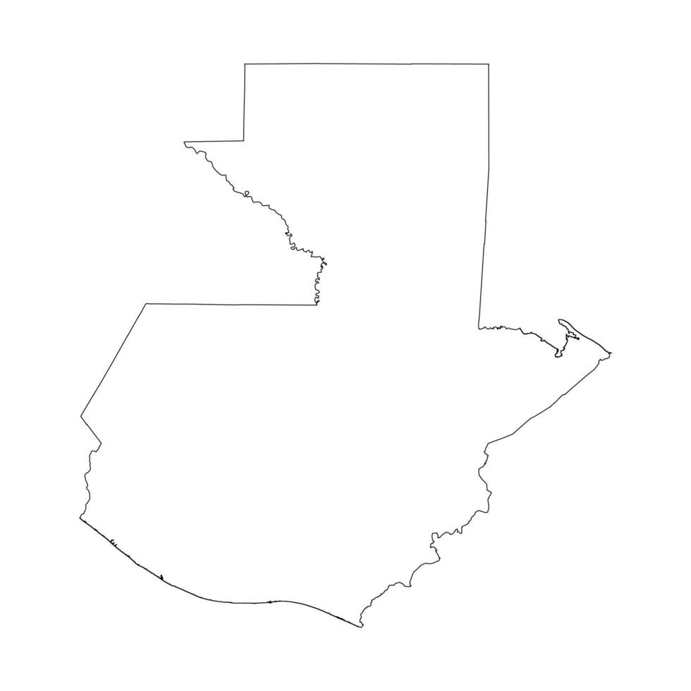 Guatemala blank outline map vector