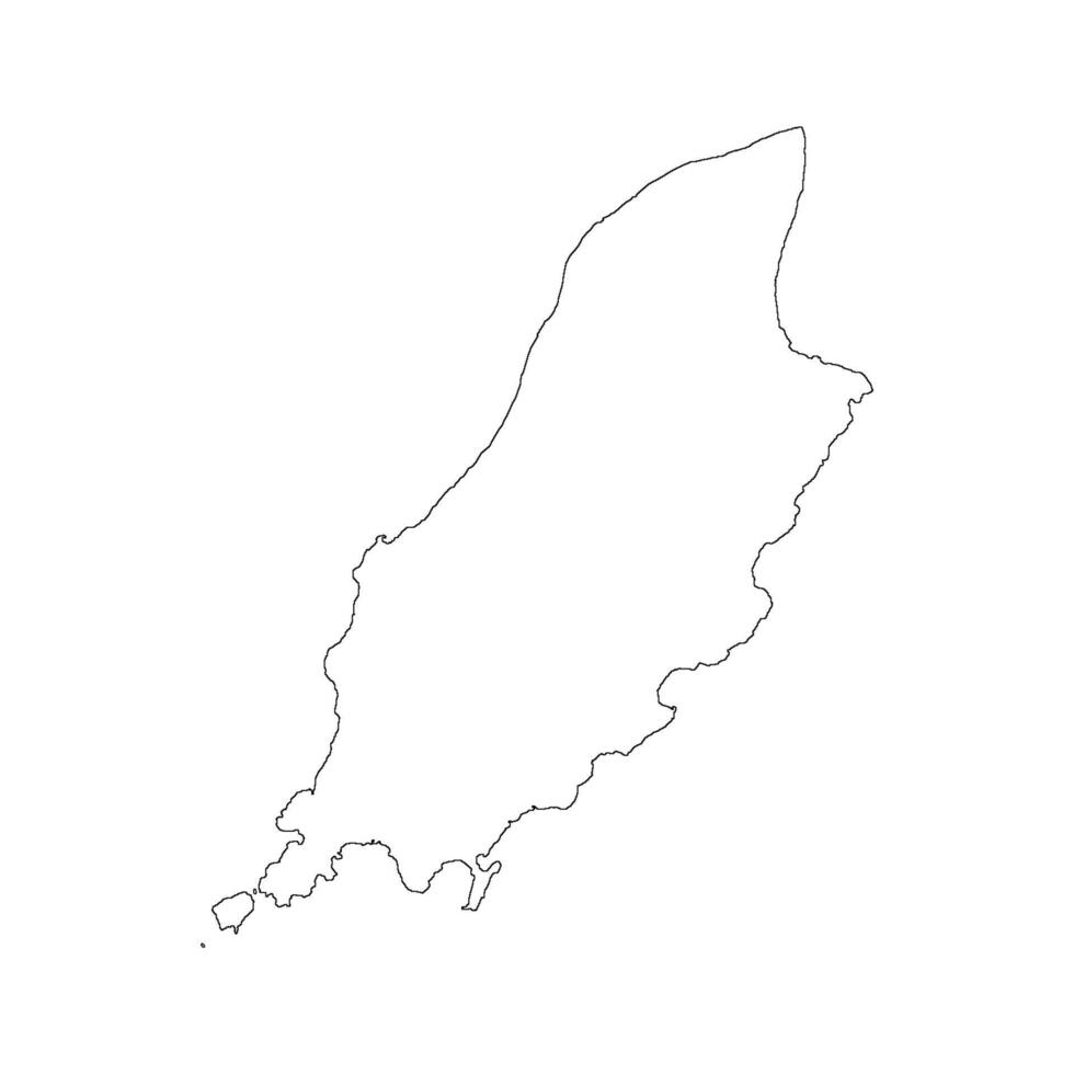 Isle of Man blank outline map vector