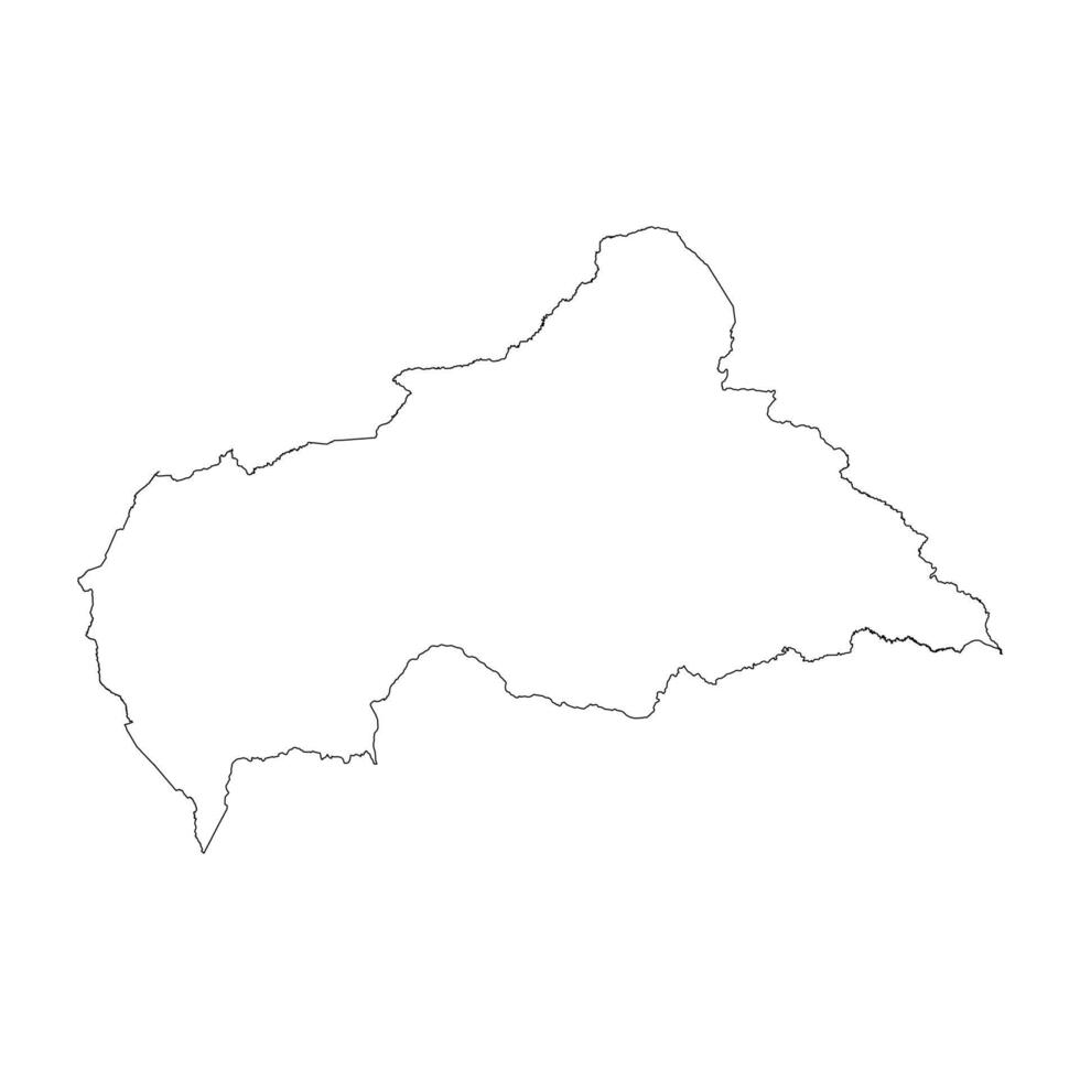 Central African Republic blank outline map vector