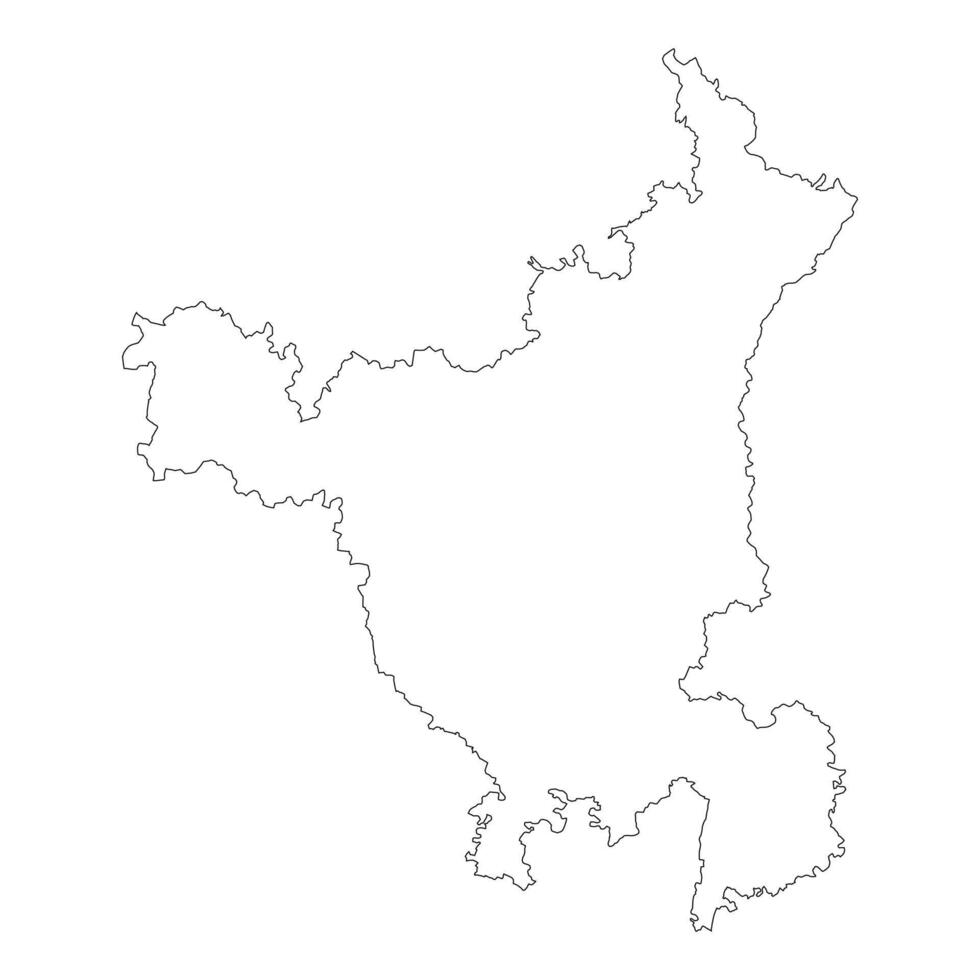 Haryana state blank outline map vector