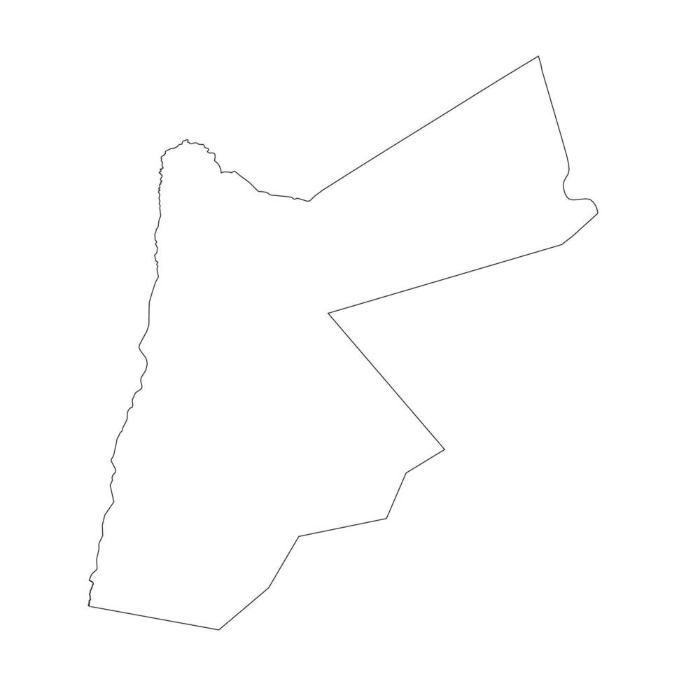 Jordan blank outline map vector