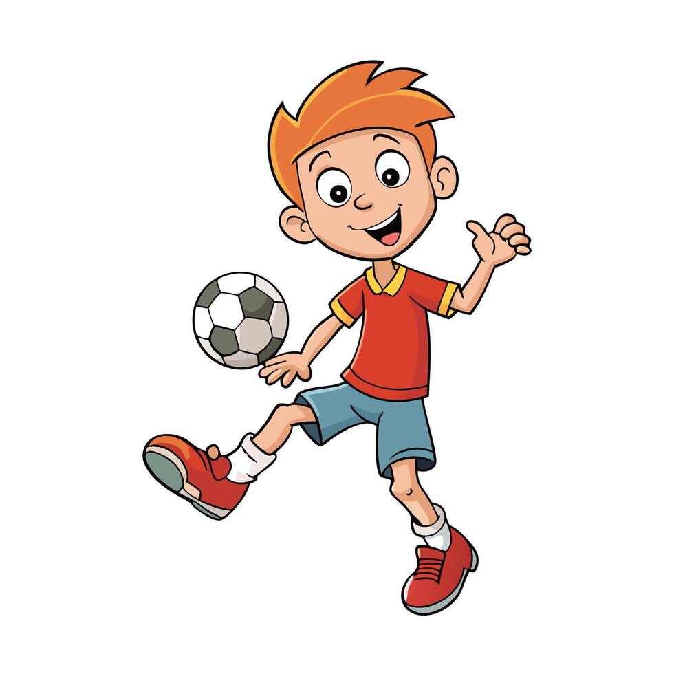 Young Player on the Field vector
