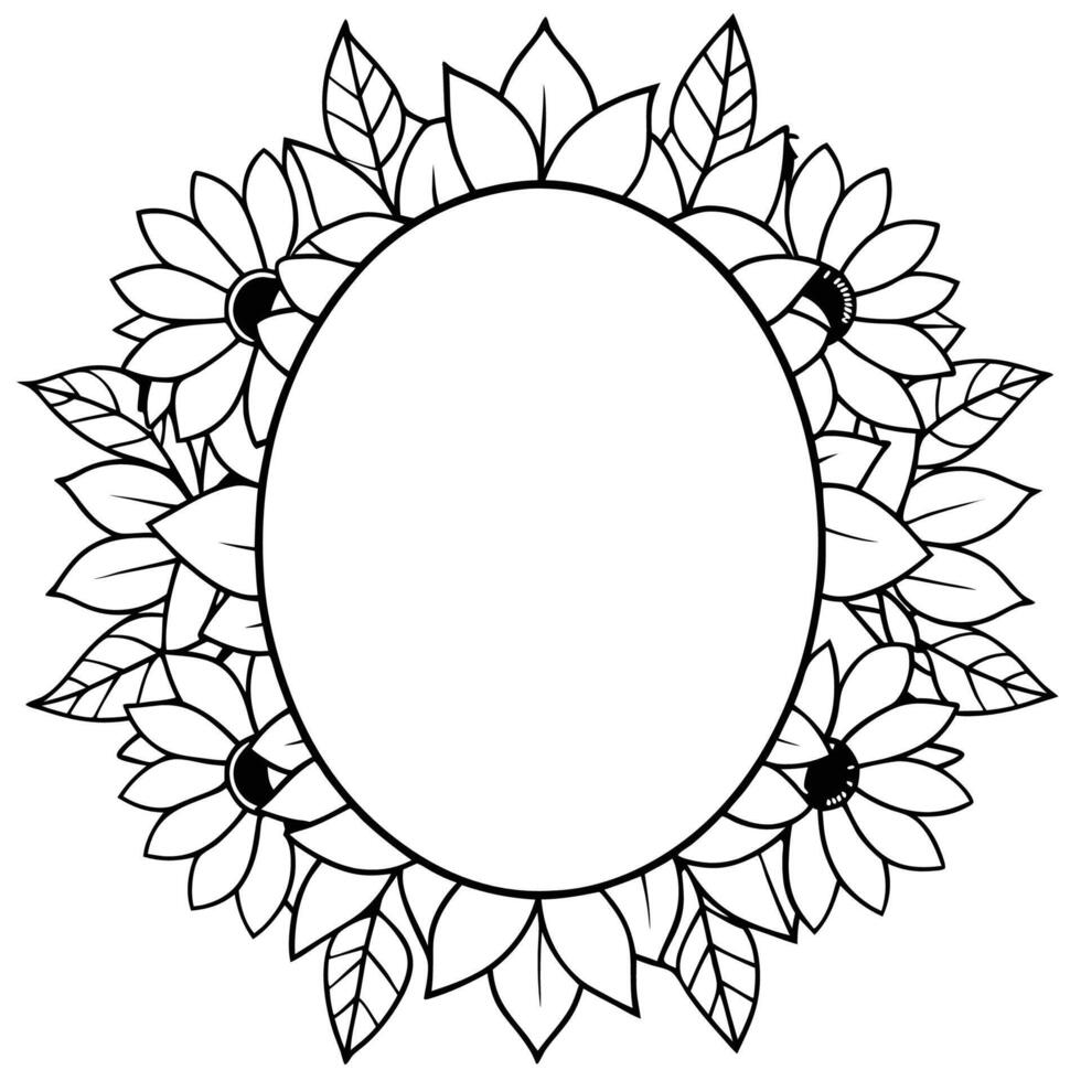 Green and Bloom Frame vector