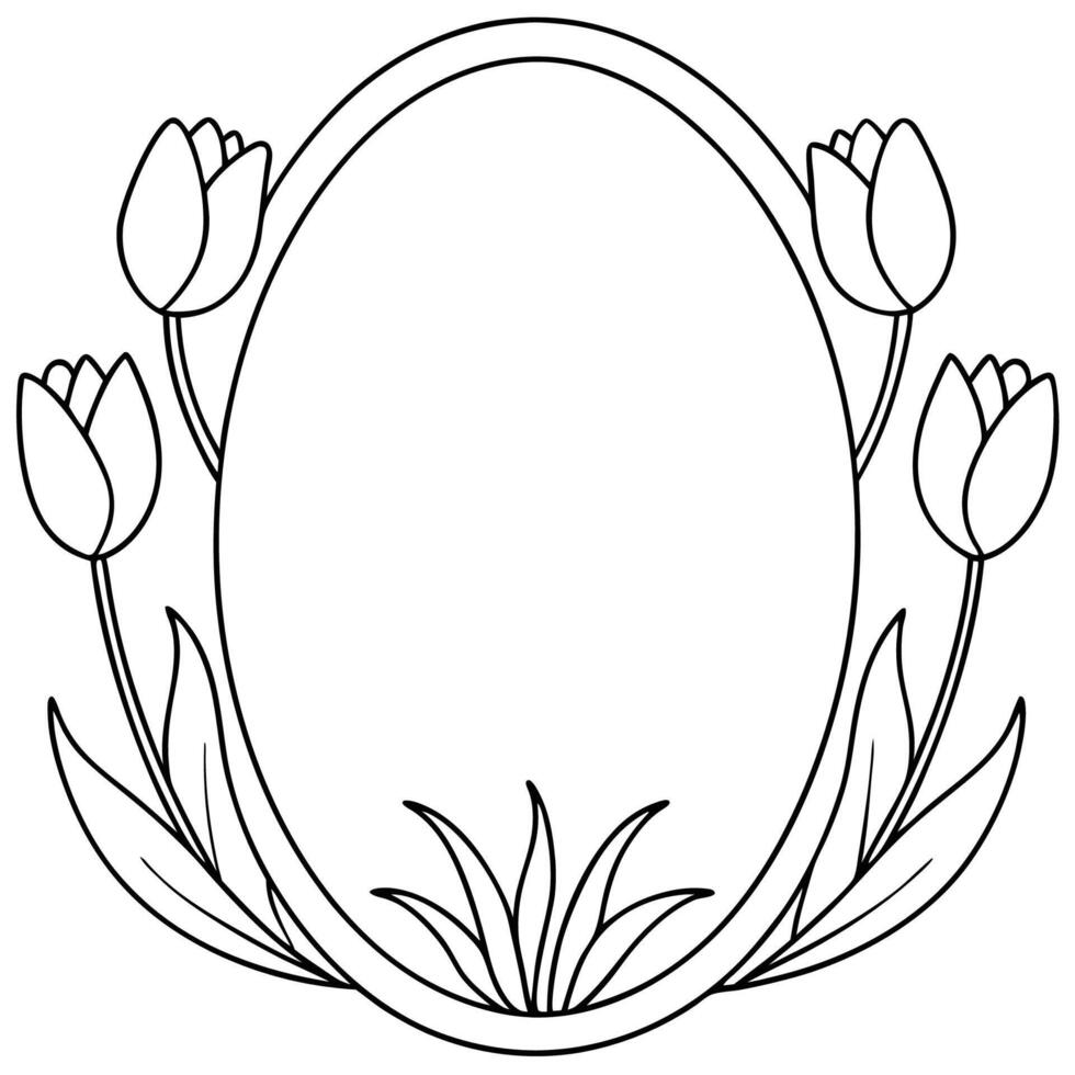 Garden Inspired Frame vector