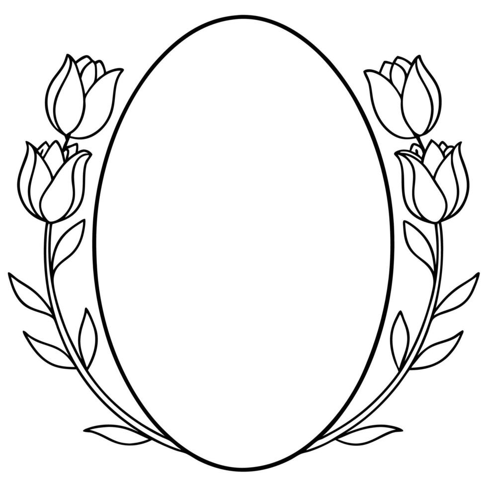 Floral and Greenery Frame vector