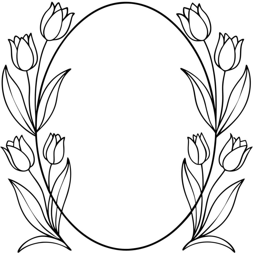 Elegant Flower Frame vector