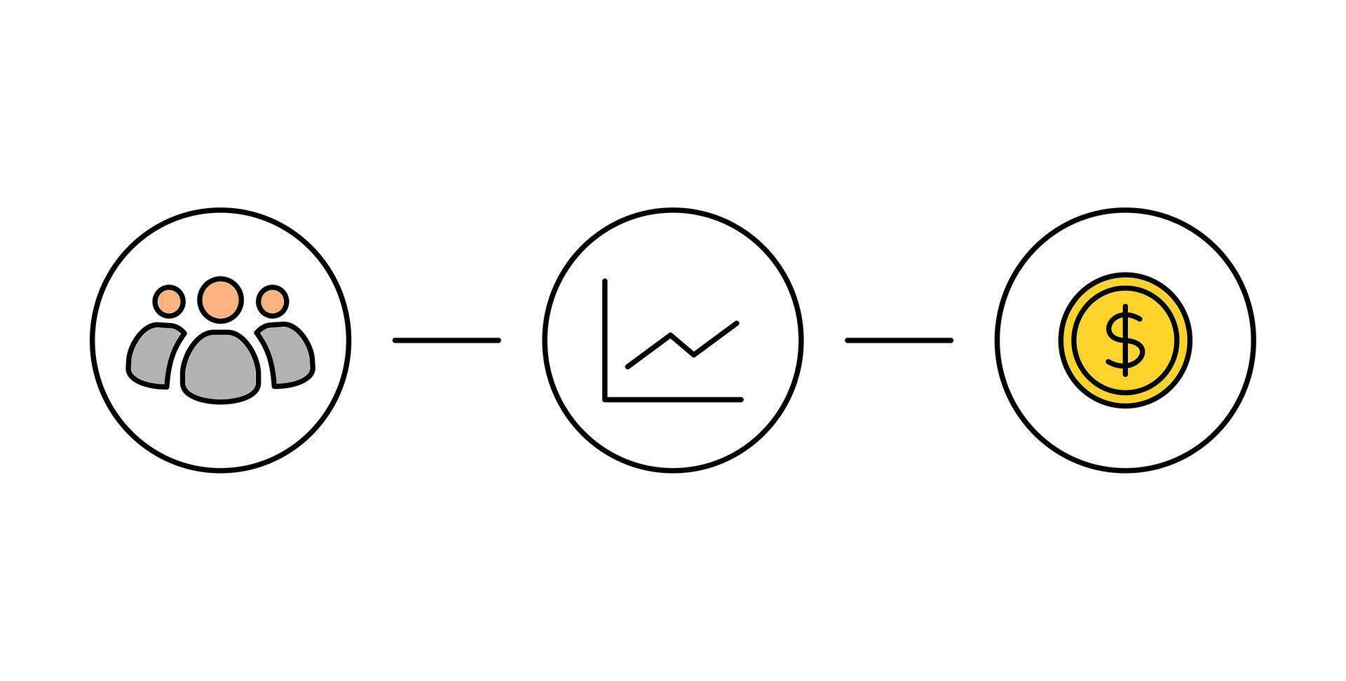 Connecting People, Data, and Finance vector
