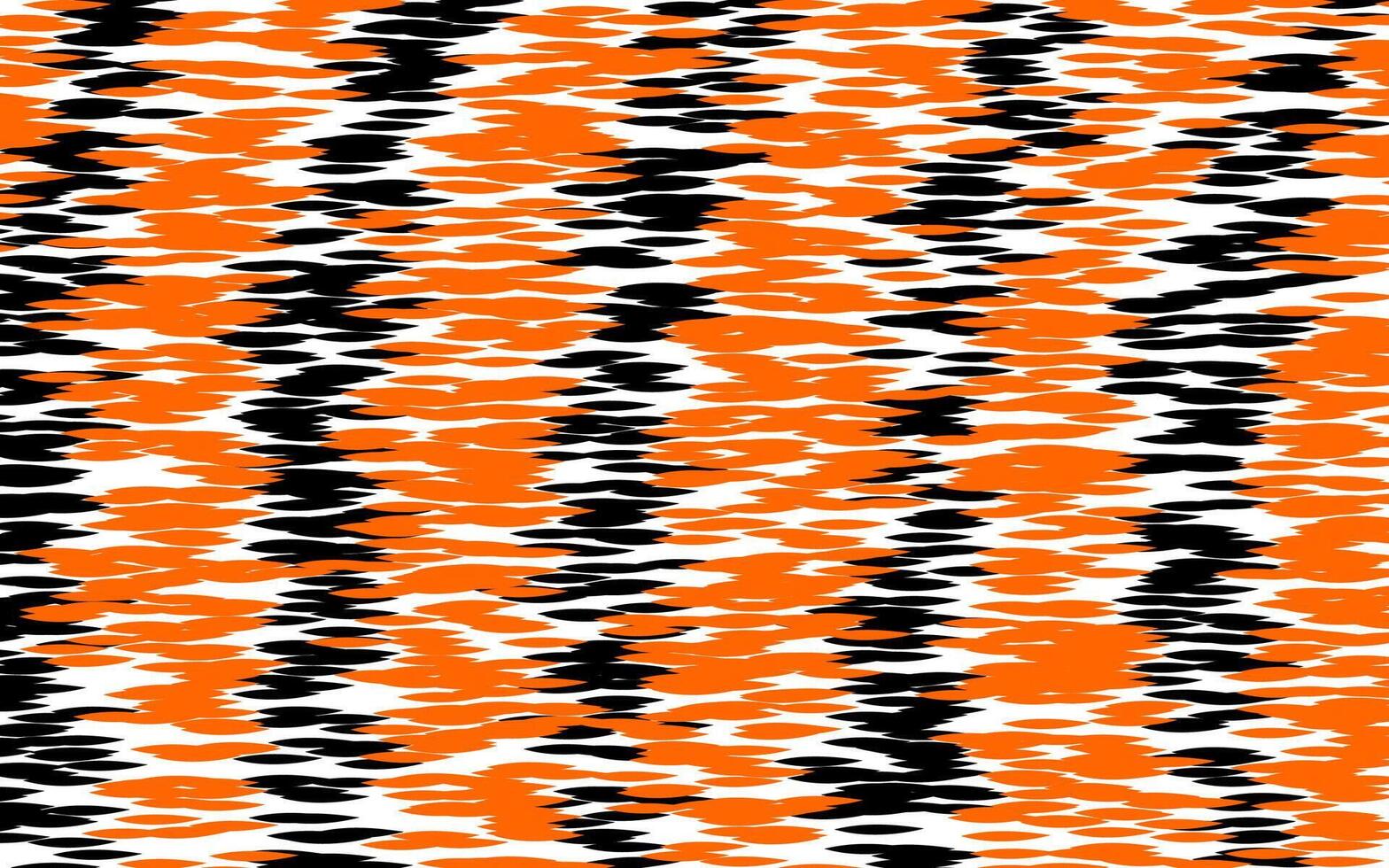 Dynamic Orange and Black Pattern Inspired by Animal Stripes vector