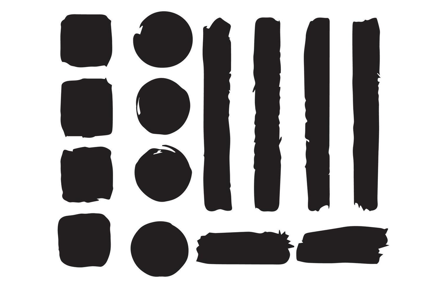 Collection of grunge backdrop brush strokes for creative art vector