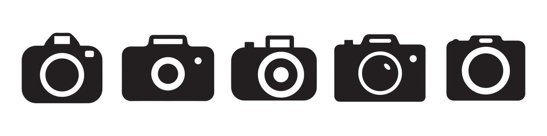 Flat style symbol. Photography camera. Icon illustration EPS 10 vector