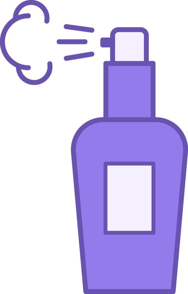 Colored Perfume Icon. Illustration. Perfume Bottle with Dispenser. Spraying Aroma, Cosmetics. Fashion Concept vector