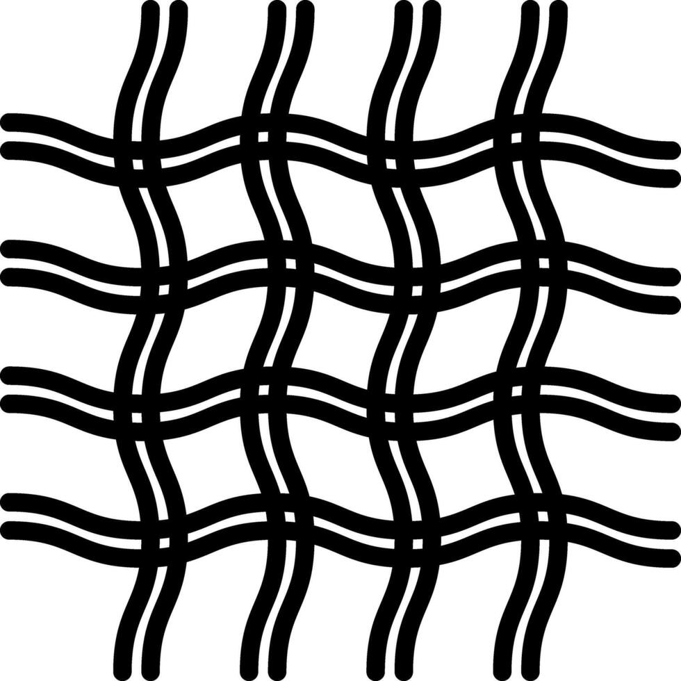 Fabric Icon. Illustration. Textile Fabric Consisting of Threads. Fashion Concept vector