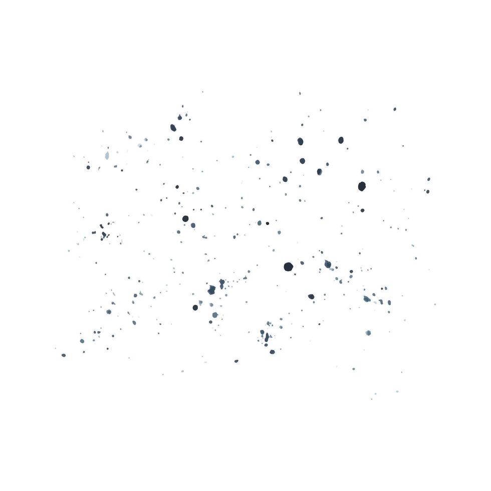 Blue, turquoise paint splashes with a brush, dots, drops, abstract. Watercolor illustration hand-drawn isolated from the background for design, decoration and addition of plots, backgrounds vector